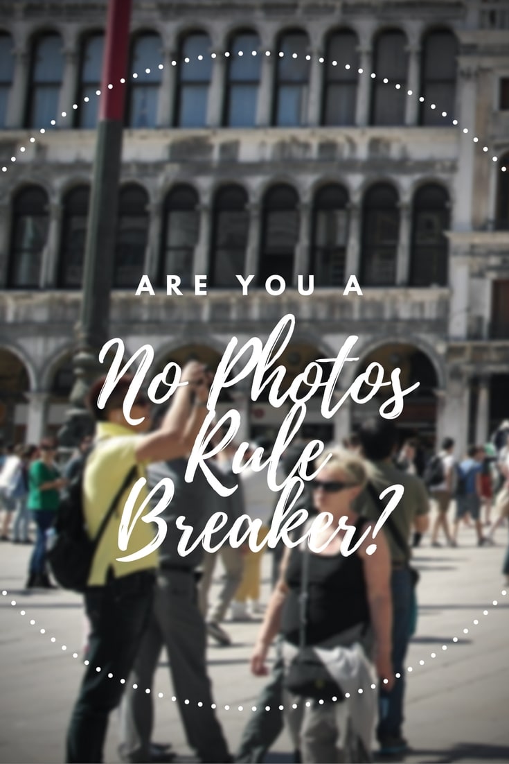 In the Sistine Chapel no photos are permitted. The same is true in many other churches throughout Italy. Read why its important to comply.