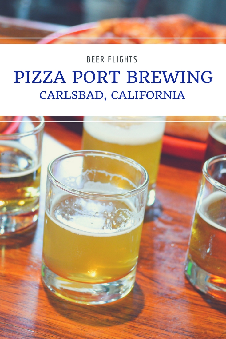 Pizza Port Brewing in Carlsbad, California. In a region known for outstanding craft beers, Pizza Port Brewing stands atop of the rest with craft beers that have racked up over 90 Great American Beer Festival medals. Belly up to the bar with me and let’s enjoy a flight of Pizza Port Brewing beers!
